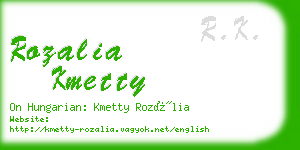 rozalia kmetty business card